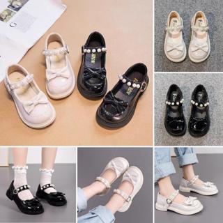 【Size26-37】女童公主鞋 小皮鞋 寶寶春秋新款演出鞋 黑白色女孩單鞋 小學生兒童軟底皮鞋 花童鞋 公主娃娃鞋