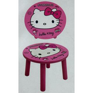 正版 Hello Kitty 矮凳 圓椅 木椅 實木矮凳 KT-630013