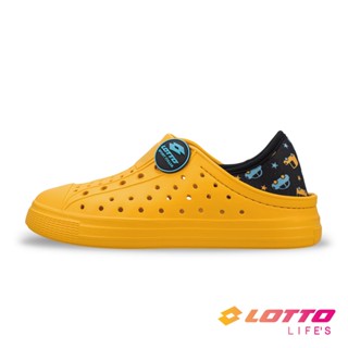 【LOTTO 義大利】童鞋 Sicily 輕量洞洞鞋(黃-LT5AKS9704)18-22CM