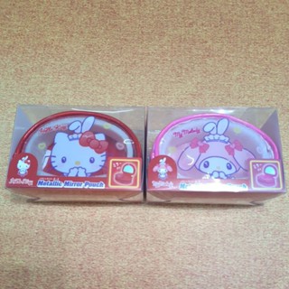 hello kitty 美樂蒂 收納盒含鏡