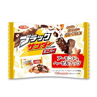 有樂製菓 迷你黑雷神榛果杏仁巧克力風味餅乾 130g【Donki日本唐吉訶德】