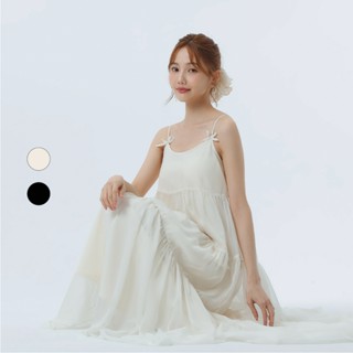 50% Fifty Percent｜蝴蝶結緞帶無袖長洋裝｜02572219006