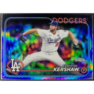 棒球 球員卡 Clayton Kershaw 2024 Topps Chrome Prism Refractor 亮面