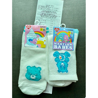韓國大創] 現貨 Care Bears 彩虹熊 卡通短襪 襪子代購
