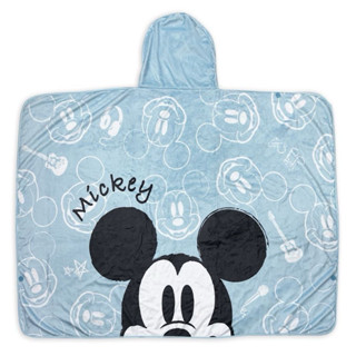 現貨🔥 正版授權 迪士尼 米奇Mickey 音樂夢想法蘭絨帽毯 100x140cm 冷氣毯 連帽毛毯 披肩 法蘭絨