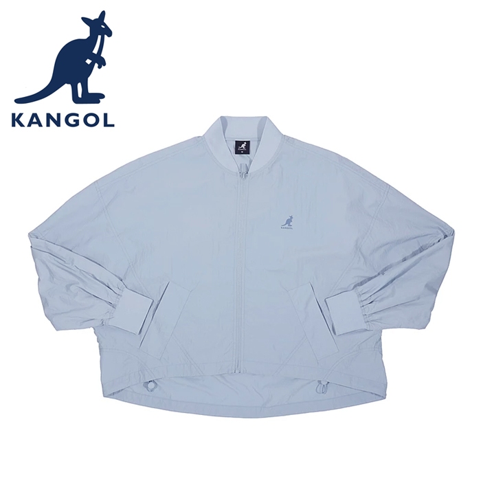 KANGOL 英國袋鼠 春夏 短版 薄外套 65221420 女款 外套 淺藍 淺黃