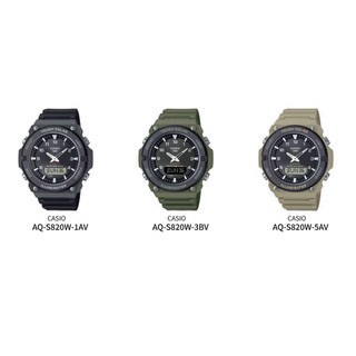 CASIO AQ-S820W太陽能供電100米防水性能的手錶AQ-S820W-1A AQ-S820W-3B