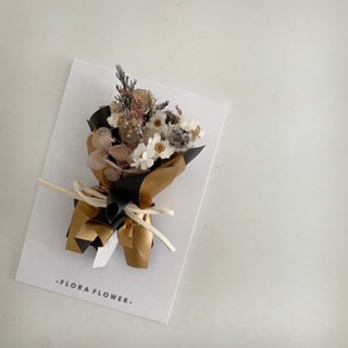 Floraflower 富貴金掀開式乾燥花卡片〖送禮必備〗盒裝 精美禮物 生日 情人節 母親節 父親節 畢業 紀念