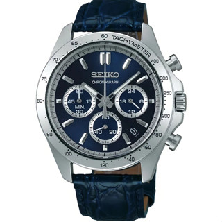 [BG]臺灣現貨免運 SEIKO精工 SBTR019 日本限定款 三眼計時 深藍面 深藍色皮帶 男錶 附保卡 原廠盒