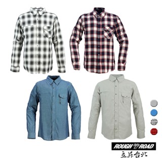 Rough&Road 日本品牌 RR1004 內建護具 襯衫 拉鍊式 長袖 棉質 防摔衣【現貨｜立昇臺北】