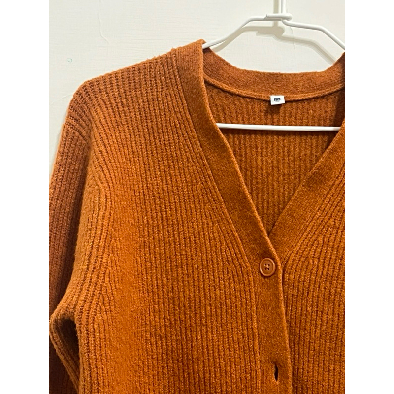 Uniqlo 焦糖橘 針織外套