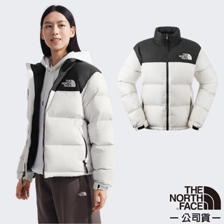 【美國 The North Face】女 保暖防風防潑水 連帽鵝絨外套 700FP 羽絨外套/沙丘白 3XEO