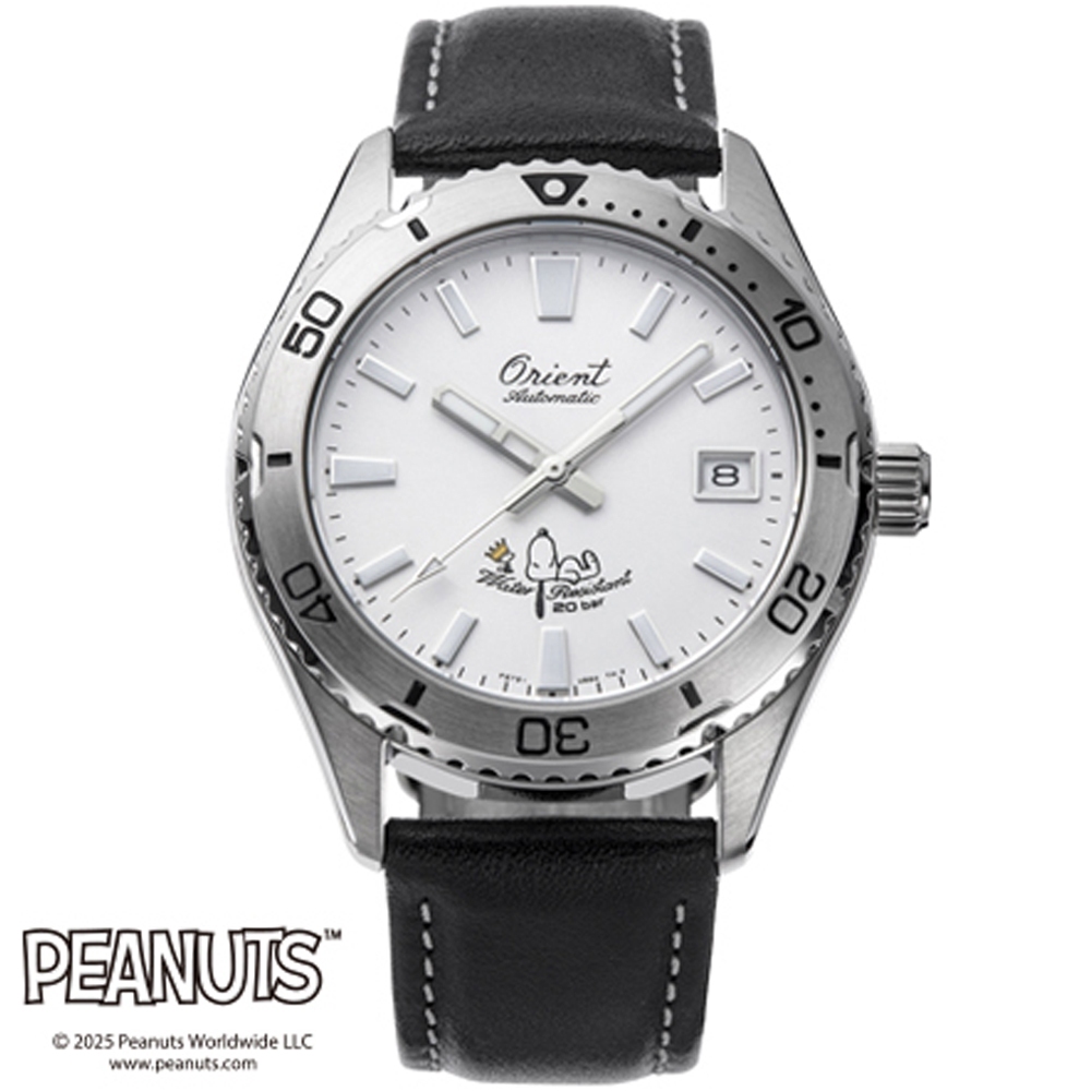 ORIENT 東方錶 PEANUTS 史努比75週年紀念 200米防水機械錶 RA-AC0Q08S 現貨