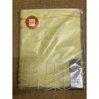 全新-Hoppetta 10mois日本製 黃色櫻桃六層紗蘑菇被（M) 90*110公分 蘑菇蓋被 嬰兒被 彌月禮