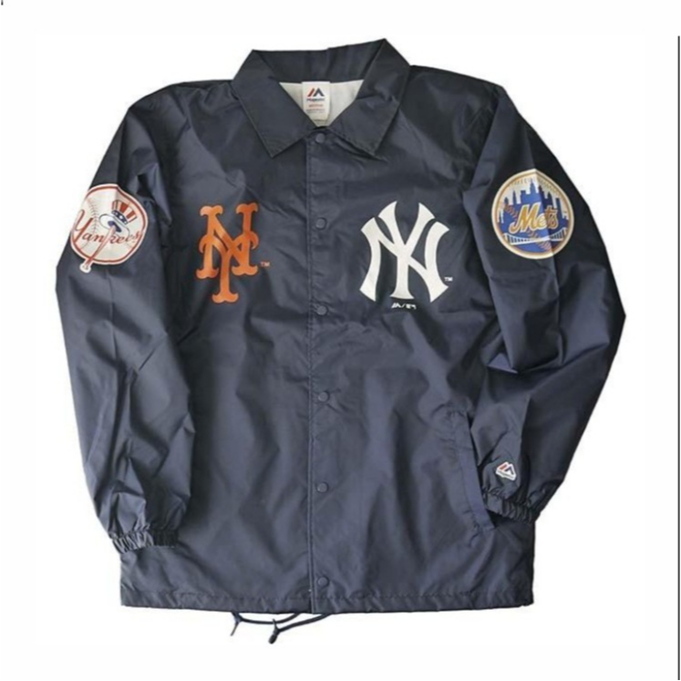 MLB Majestic 紐約 洋基隊 & 大都會隊 NY Yankees $ Mets 教練夾克 棒球外套
