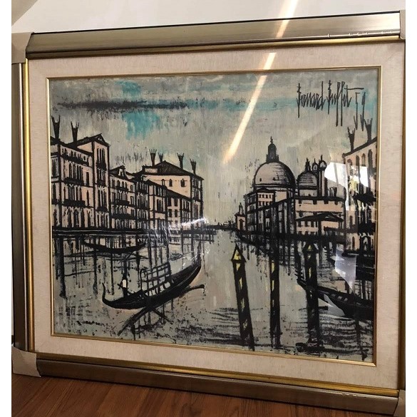 貝納德．畢費-威尼斯運河 BERNARD BUFFET Le Grand Canal de Venice 骨董 古董畫