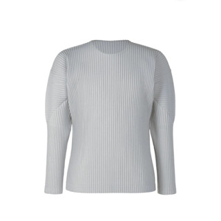 【ginger】HOMME PLISSÉ ISSEY MIYAKE(2號3號)三宅一生basics淺灰色基本款長袖上衣