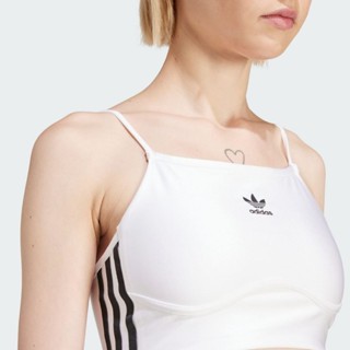 ADIDAS 背心 3 S BRA TOP 白色 三葉草 細肩帶 小可愛 女 IN8365