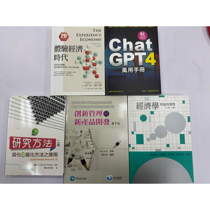 研究方法/創新管理與新產品開發/經濟學/chat gpt 4/體驗經濟時代
