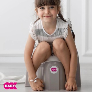義大利【OKBABY 】寶寶椅子便盆／兒童馬桶／兒童便盆／學習便盆／學習便器／無縫座椅／防滑霧沙高椅背／防濺擋板