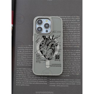 心臟示意圖 霧面磨砂防指紋保護殼 磁吸手機殼 防摔殼 iphone15 16 14 13 12 11 ProMax保護套