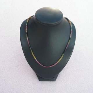 彩色西瓜碧璽造型珠項鍊，重11g.天然巴西彩色西瓜碧璽「附保証書」護身魔法石，專櫃出清，超低價售出【歡喜金恩珠寶】