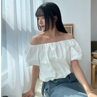 Hello BonBi | 仙女一字領平口上衣 公主袖平口上衣 澎澎袖平口上衣 一字領上衣 平口上衣
