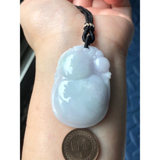 緬甸玉天然A貨翡翠玉墜，糯冰種 淡春彩 紫羅蘭 紫色 淡紫 淡綠 葫蘆 小葫蘆 大葫蘆 雙葫蘆 福祿
