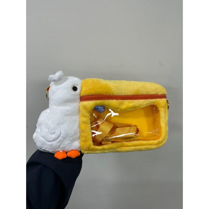 現貨 送子鳥造型 娃包 痛包 含背帶 交換禮物 收納包 背包