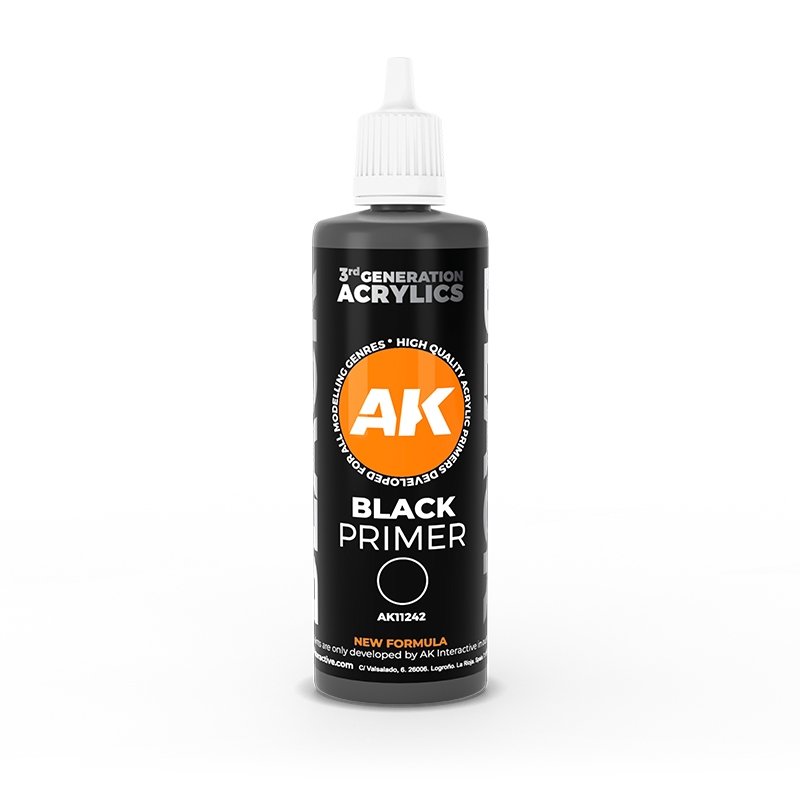 [HRS] 🎨現貨 AK interactive AK11242 Black Primer 水性壓克力漆 黑色底漆 補土