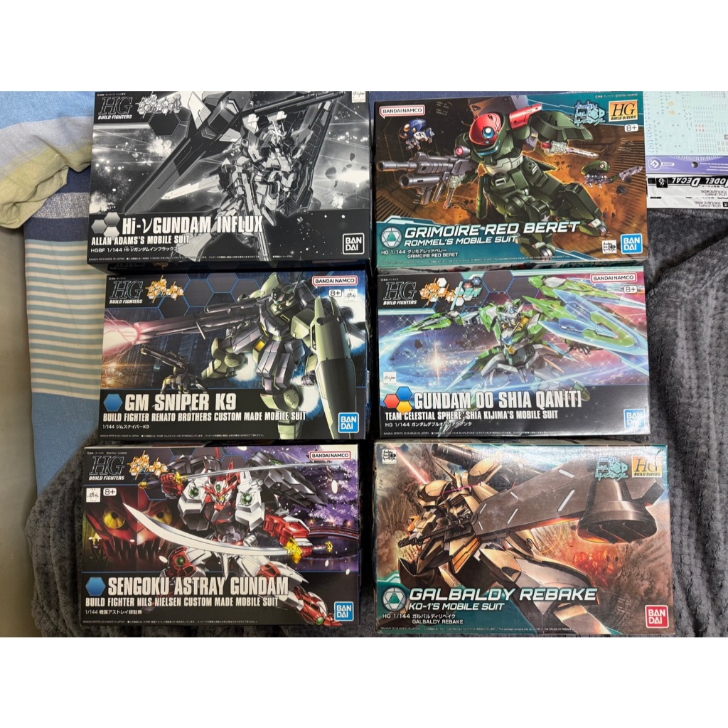 HGBF 鋼彈創鬥者 狙擊型吉姆 GM K9 西亞 量子00Q 黑海牛 influx 紅扁帽格利摩亞 戰國異端 卡爾巴迪