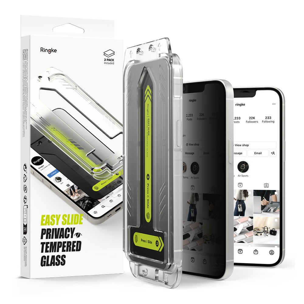 Rearth Ringke Apple iPhone 16e 零失敗防窺玻璃保護貼(2片裝)