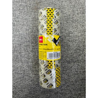 得力Deli 小管芯OPP文具膠帶-8捲(30064)大管芯OPP文具膠帶-12捲(30131) 超透明膠帶 辦公膠帶