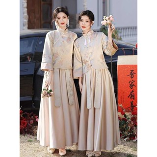 💕囍結連理💕伴娘服 秀禾服 中式伴娘服 中式婚禮 姊妹裝 婚禮服裝 古裝禮服 姐妹團 禮服 大碼禮服 女裝 套裝 裙裝