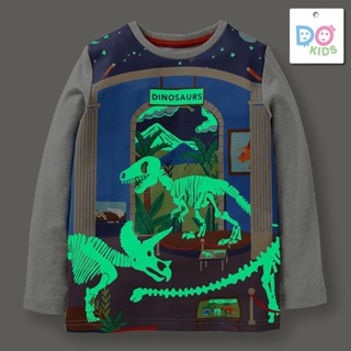 DO Kids童裝 臺灣現貨-長袖夜光恐龍II 韓版潮T 男童裝 秋冬新品 中小童 兒童 運動 休閒 上衣 長袖 透氣