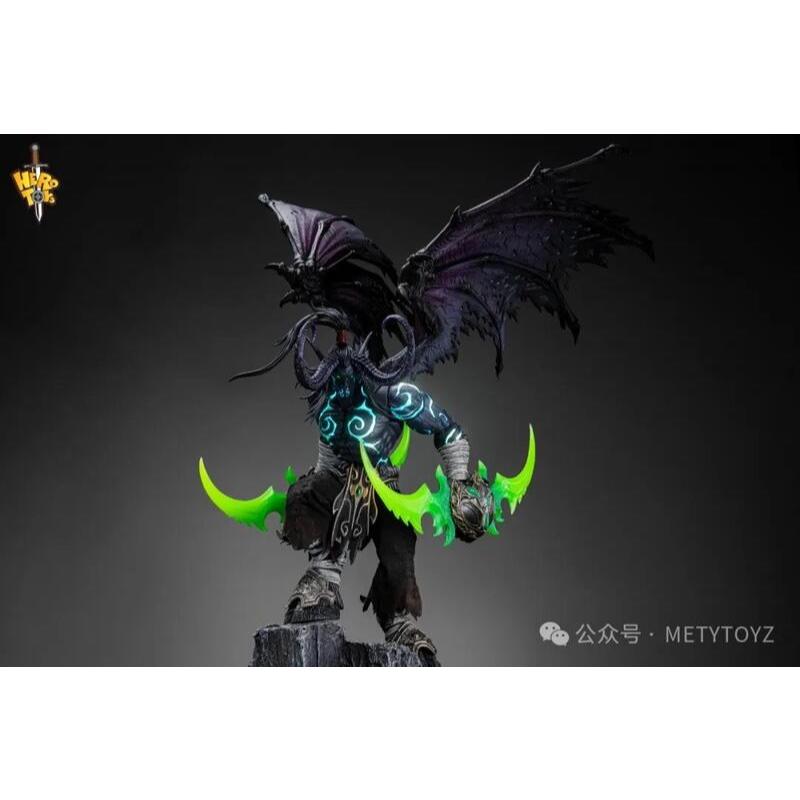 一吳爾羅柑仔店一 限量 暗黑型態 全新 2025年 HERO TOYS 夜光 發光 魔獸爭霸 惡魔獵人 伊利丹 惡魔獵手
