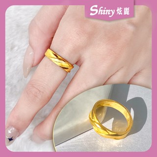 【Shiny炫麗貴金屬】9999純金🧈黃金戒指 黃金流線戒指1.25錢 流線戒指 女生戒指 女戒