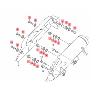 『油工廠』YAMAHA 山葉 原廠 排氣管 防燙蓋 保護罩 螺絲 組合包 不拆賣 四代 五代 BWS R 通用款
