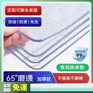 🔥臺灣出貨 客製裁剪 透明防水防油桌墊 辦公桌墊 書桌墊 塑膠桌墊 餐桌桌墊 3mm厚度 茶几墊 圓桌墊 無味PVC