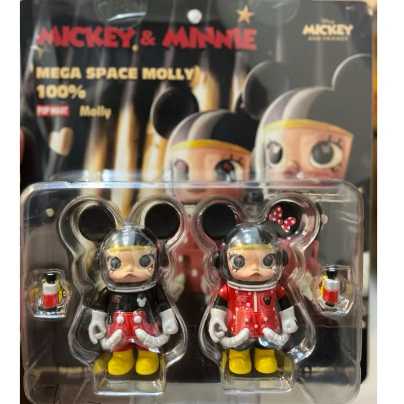 現貨MEGA SPACE Molly 100% 米奇米妮  micky  minnie  吊卡 手辦