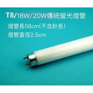 20W傳統燈管2尺傳統燈管（白光）FL20D燈管FL18D燈管T8燈管T8螢光燈管