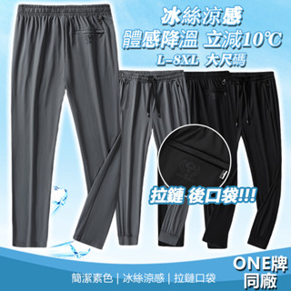 🇹🇼臺灣出貨 ONE牌同工廠 大尺碼 冰絲褲 涼感長褲 運動長褲 透氣長褲 彈力速乾褲 冰絲長褲 排汗工作褲 冰絲涼感褲