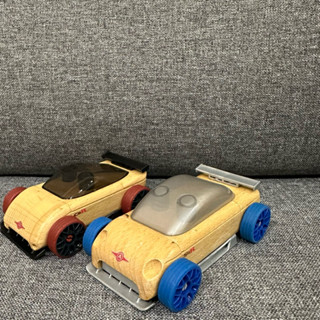 9成新/德國automoblox 原木變形車(小）無附盒/木頭精裝車/交通組裝玩具