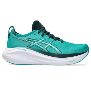 ASICS 亞瑟士 GEL-NIMBUS 27 慢跑鞋 男 綠色 1011B958-400