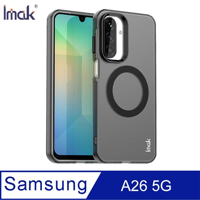 Imak SAMSUNG A26 5G 巧克力保護套(磁吸款)-透黑