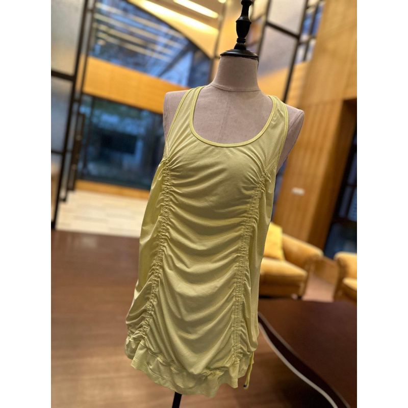 【喬依米亞】 lululemon黃色條紋挖背背心 近全新