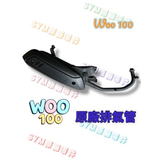 免運 三陽原廠 排氣管 交公司 排氣管 MII 110 WOO 100 黑管排氣管 加速管 機車 防燙蓋 滅音器
