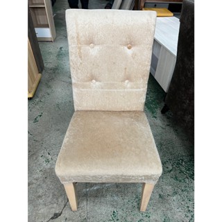【全國二手傢具館】質感米色絨布靠背椅/二手傢俱/餐椅/休閒椅/庭院椅/招待椅/洽談椅/營業裝置