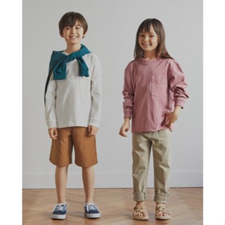 [全新小瑕疵現貨，售白色] 童裝，日本Uniqlo U系列 ，時尚美式版型，前口袋棉質圓領長袖T恤 上衣，120cm