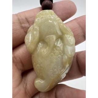 〔附證書〕天然翡翠-金錢三腳蟾蜍吊飾小擺。